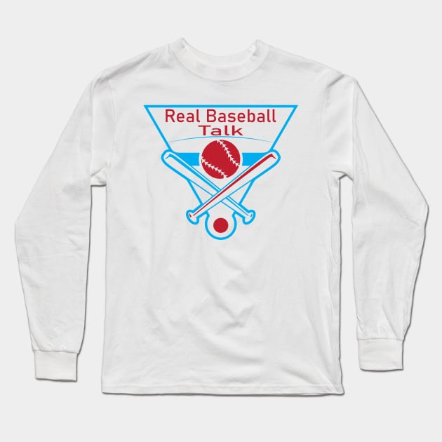 Real Baseball Talk Triangle Logo Long Sleeve T-Shirt by Real Baseball Talk